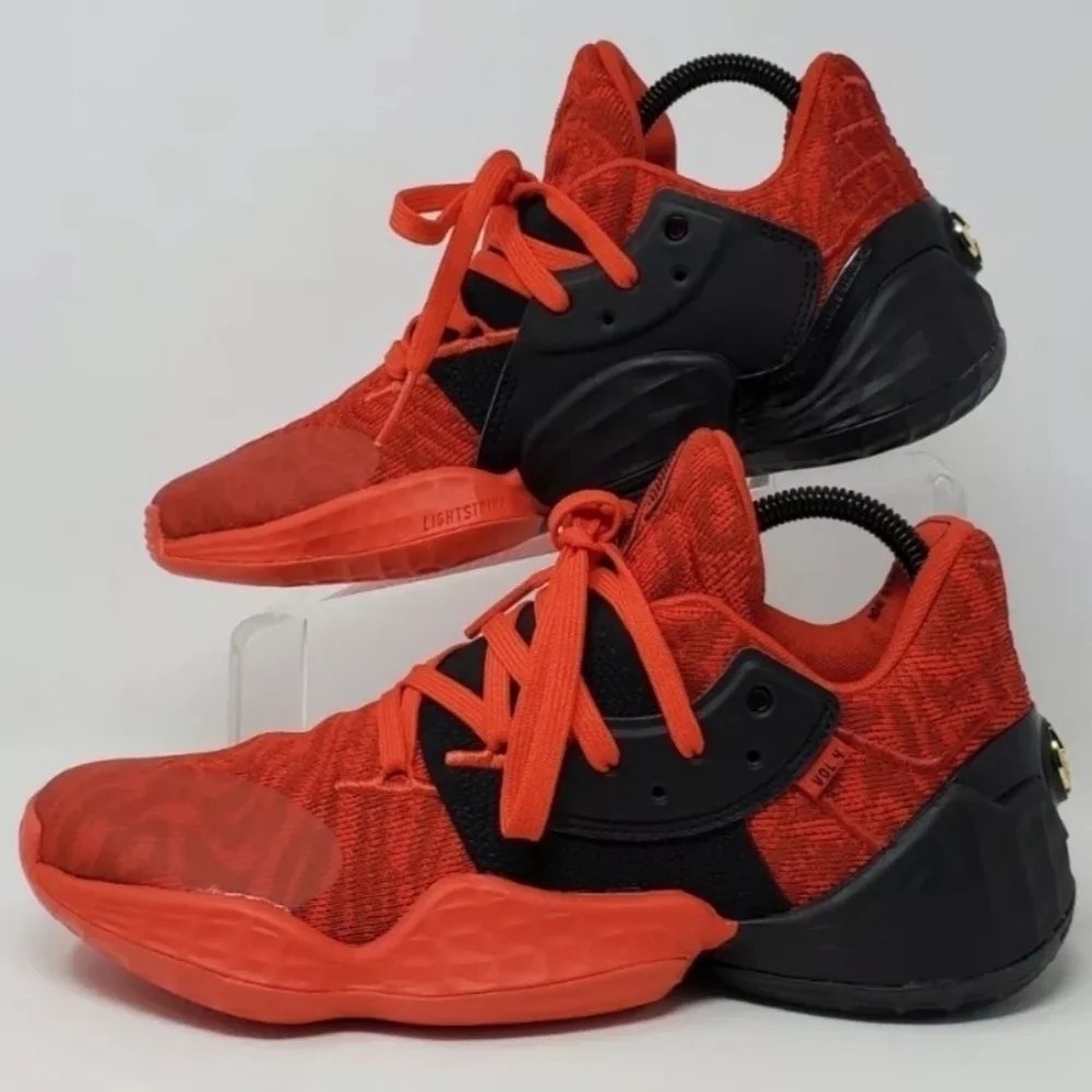 Adidas Harden Vol. 4 Basketball Shoes Red Black EF0999 Men USA Size 7 New